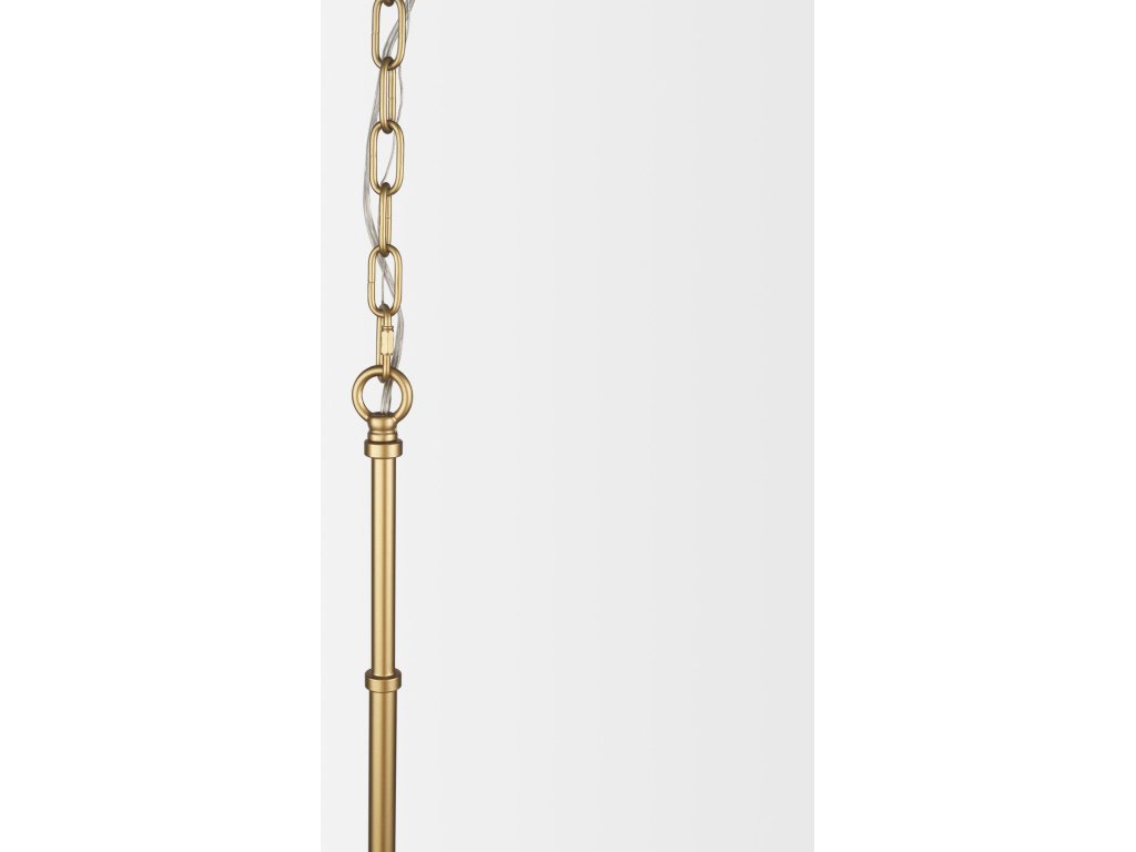 Brushed Gold Metal w/ Frosted Glass Globe 1-Light Pendant - image 5