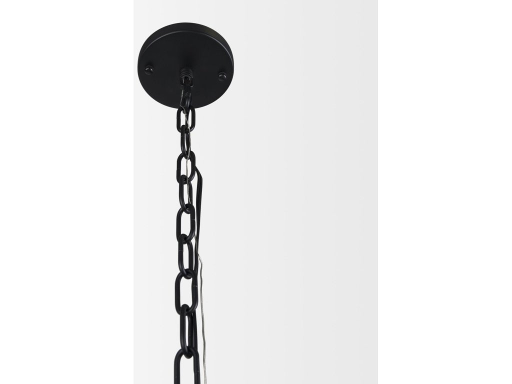 Matte Black Metal w/ Frosted Glass Globe 1-Light Pendant - image 4