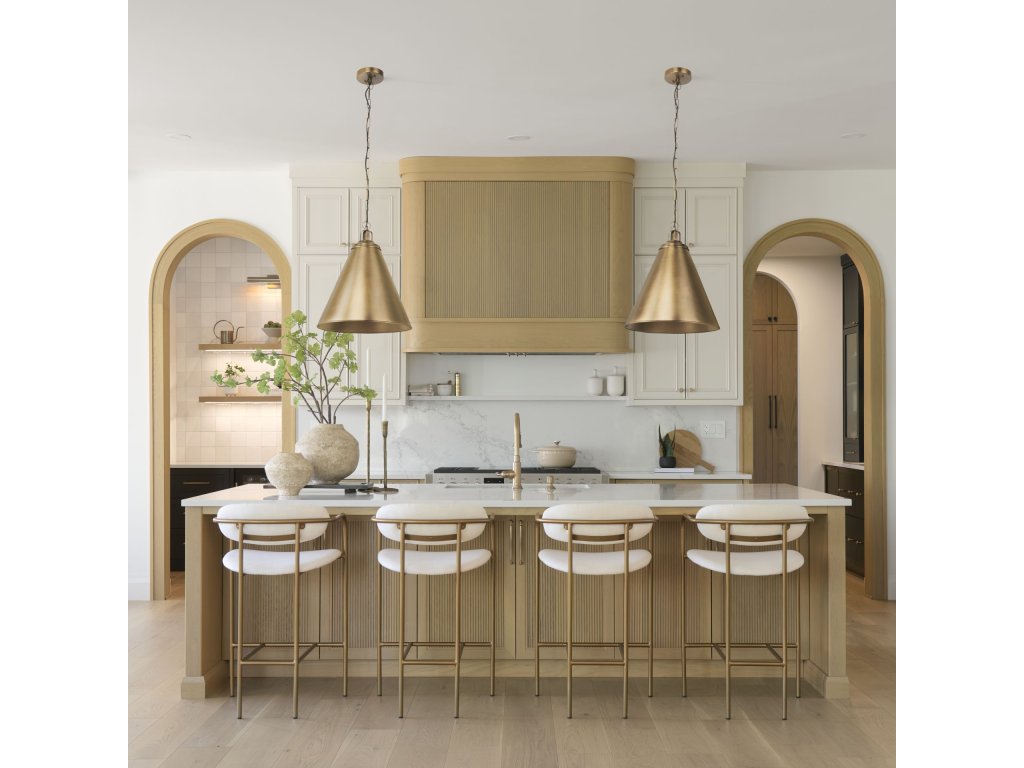 18.0L x 18.0W x 23.0H Gold w/Gold Accents Pendant Light - image 1