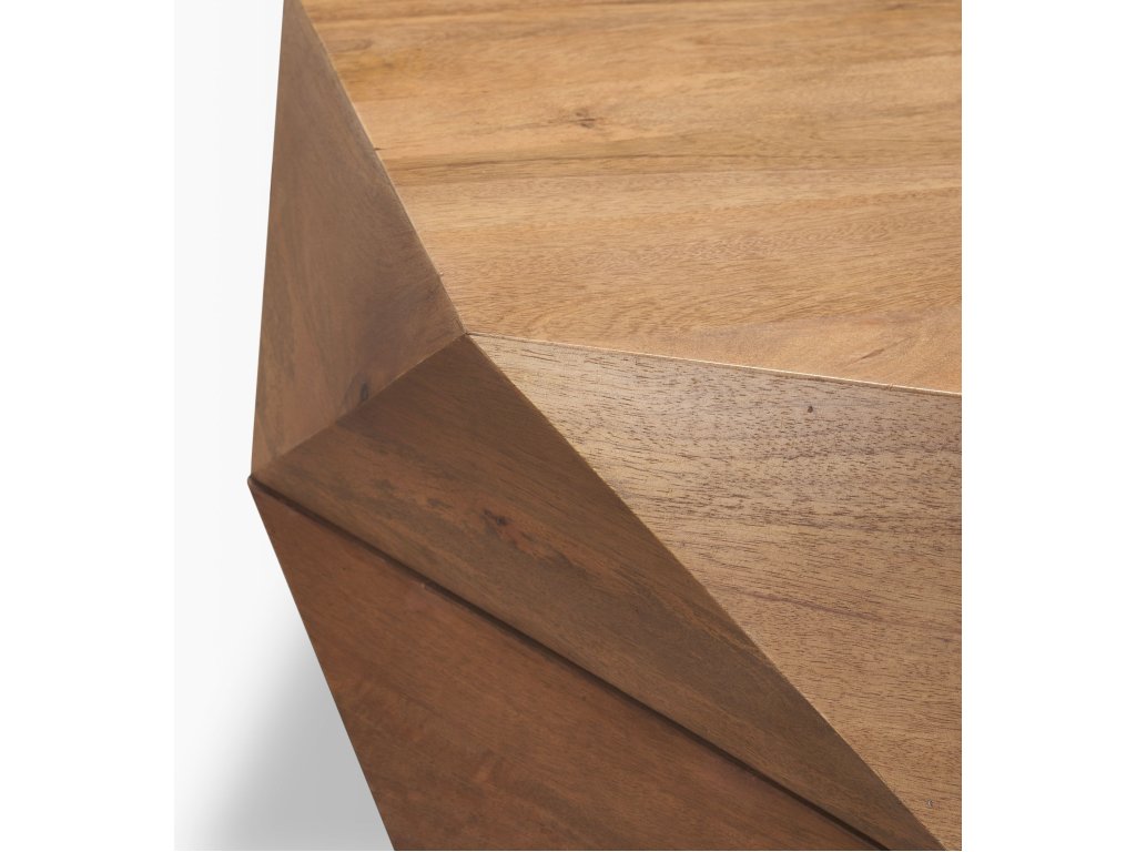 Hexagonal Hinged Solid Wood Top and Base Coffee Table - image 9