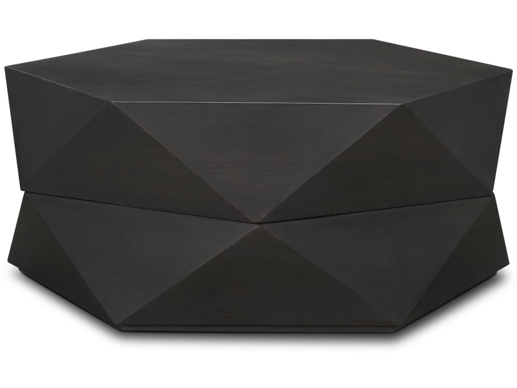 Hexagonal Hinged Solid Wood Top and Base Coffee Table - main image
