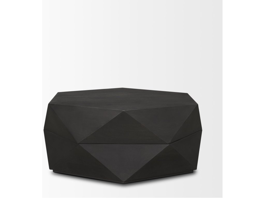 Hexagonal Hinged Solid Wood Top and Base Coffee Table - image 4