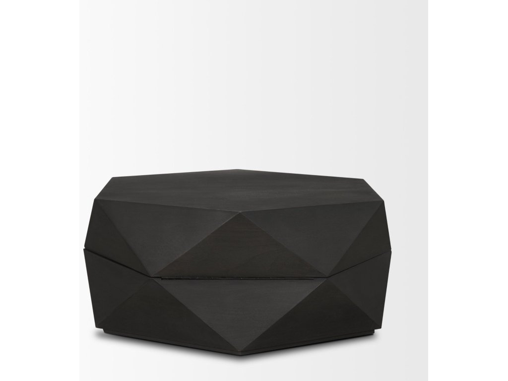 Hexagonal Hinged Solid Wood Top and Base Coffee Table - image 6