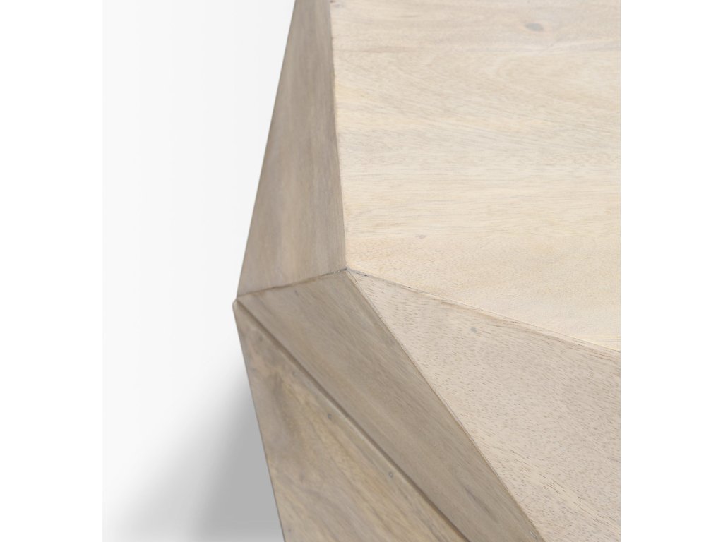 Hexagonal Hinged Solid Wood Top and Base Coffee Table - image 9