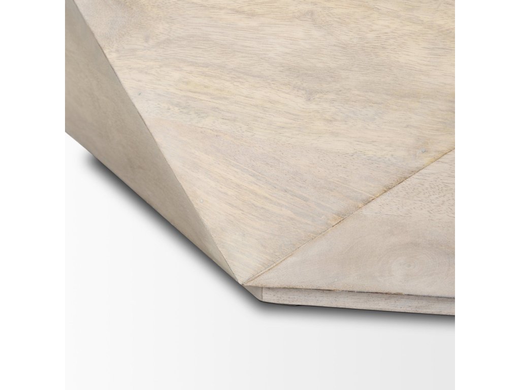 Hexagonal Hinged Solid Wood Top and Base Coffee Table - image 10