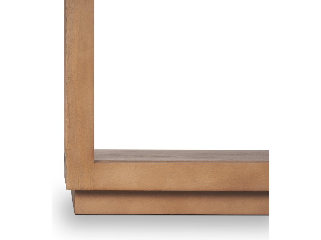 Small Arched Console Table Medium Brown Wood - image 8