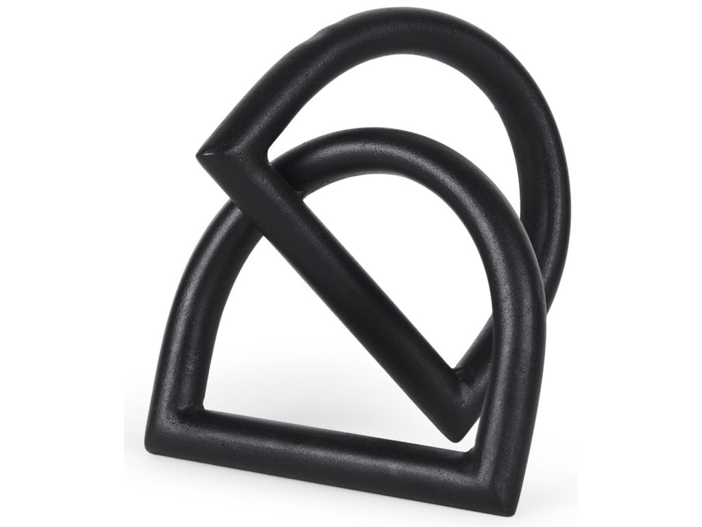 Small Matte Black Metal Decorative Object - main image