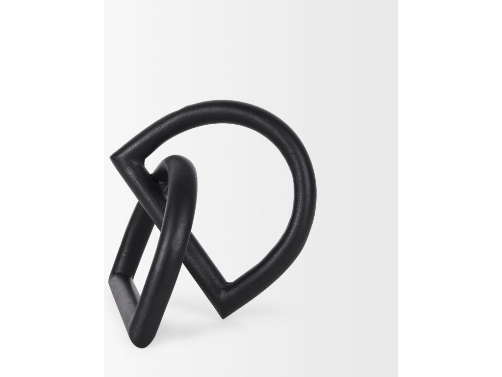 Small Matte Black Metal Decorative Object - image 2