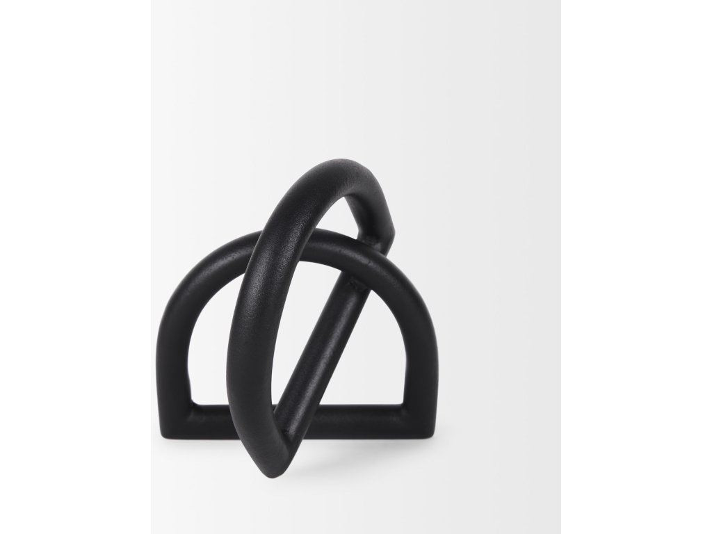 Small Matte Black Metal Decorative Object - image 3