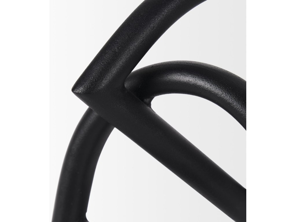 Small Matte Black Metal Decorative Object - image 4