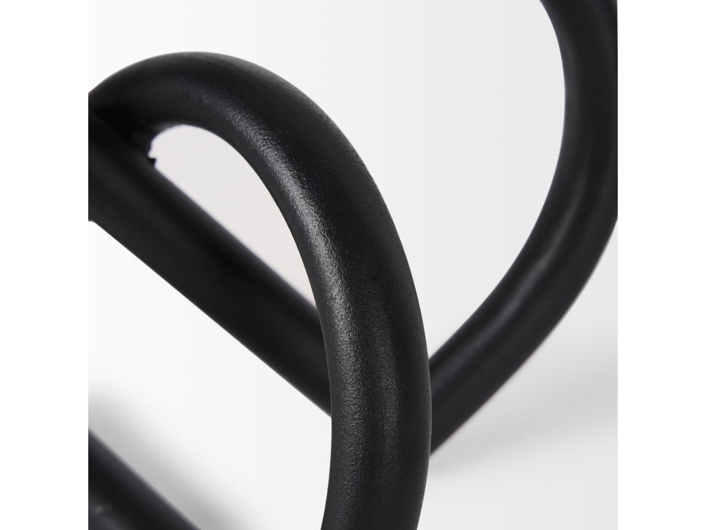 Small Matte Black Metal Decorative Object - image 5