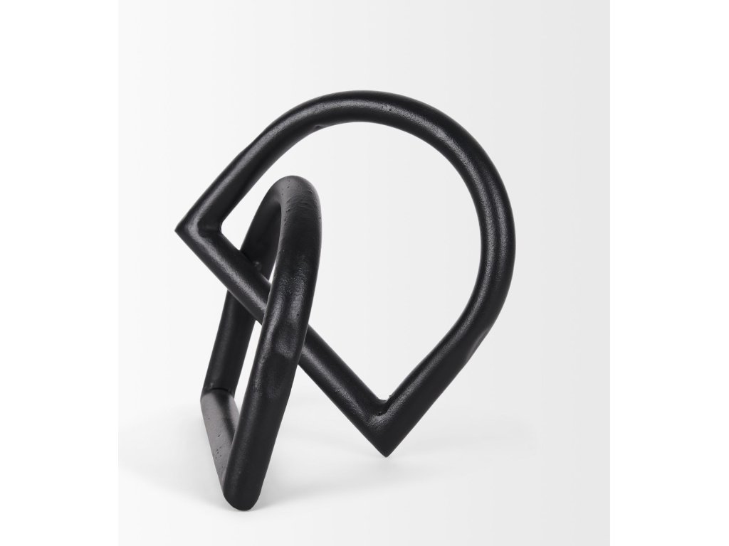 Large Matte Black Metal Decorative Object - image 2