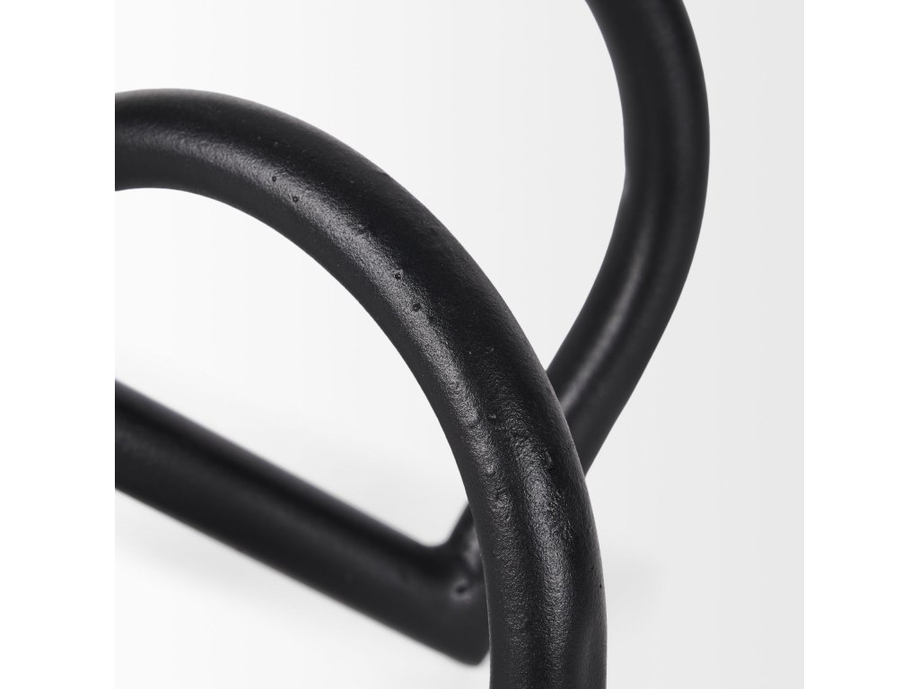 Large Matte Black Metal Decorative Object - image 5