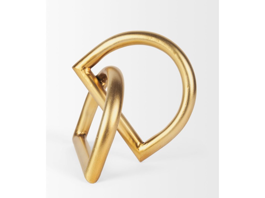 Small Matte Gold Metal Decorative Object - image 2