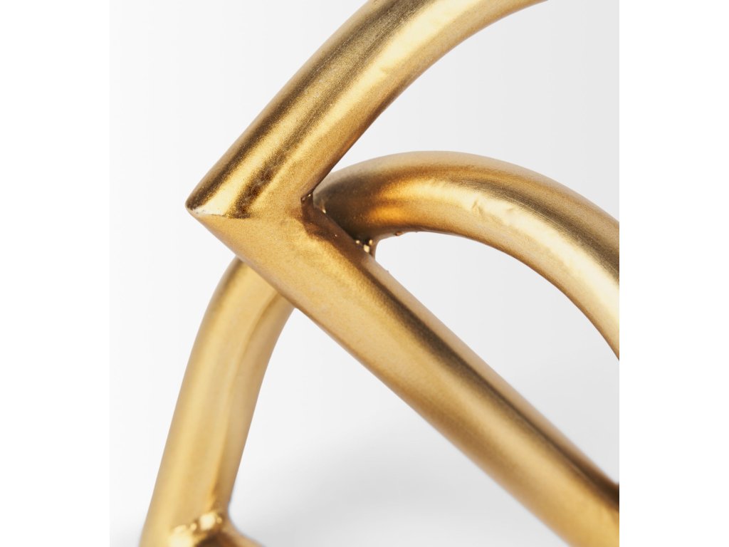 Small Matte Gold Metal Decorative Object - image 4