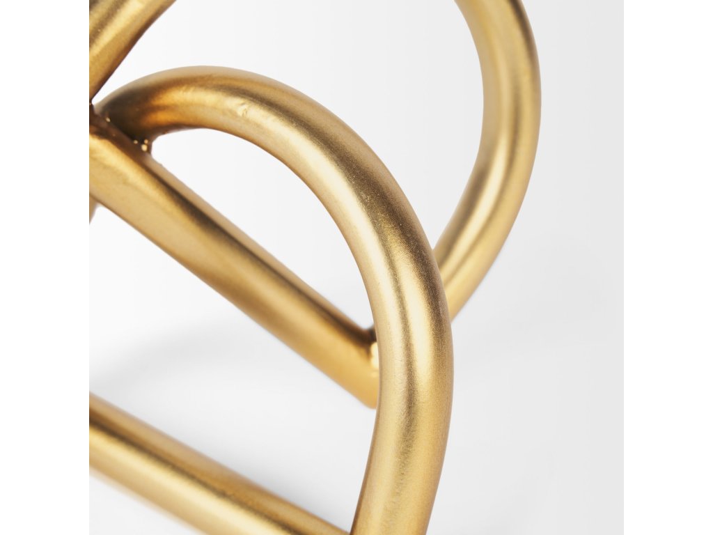 Small Matte Gold Metal Decorative Object - image 5