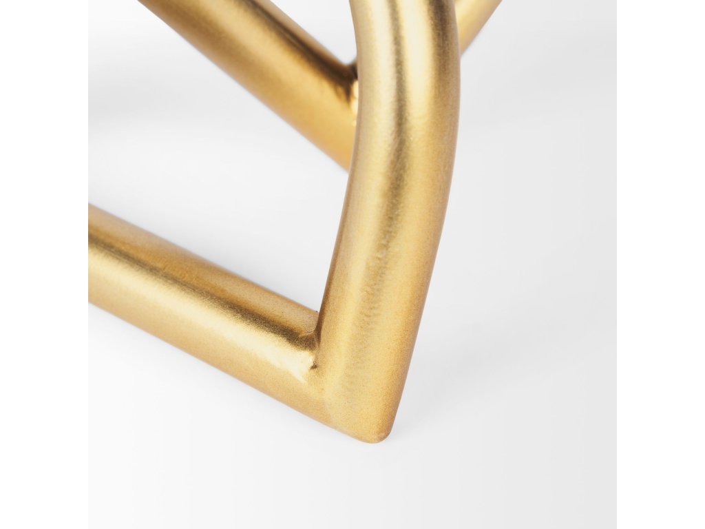 Small Matte Gold Metal Decorative Object - image 6