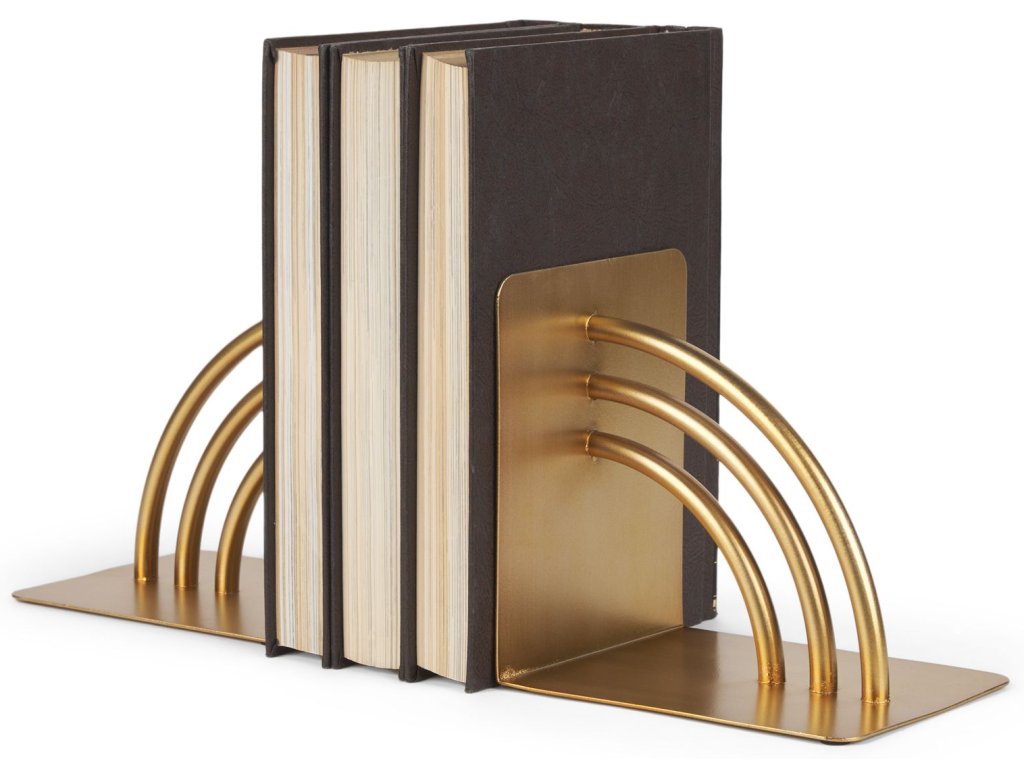 Gold Metal Bookends - main image
