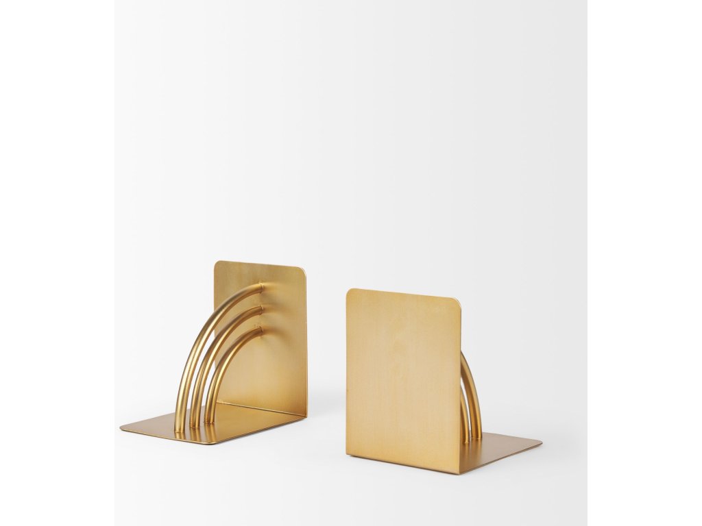 Gold Metal Bookends - image 4