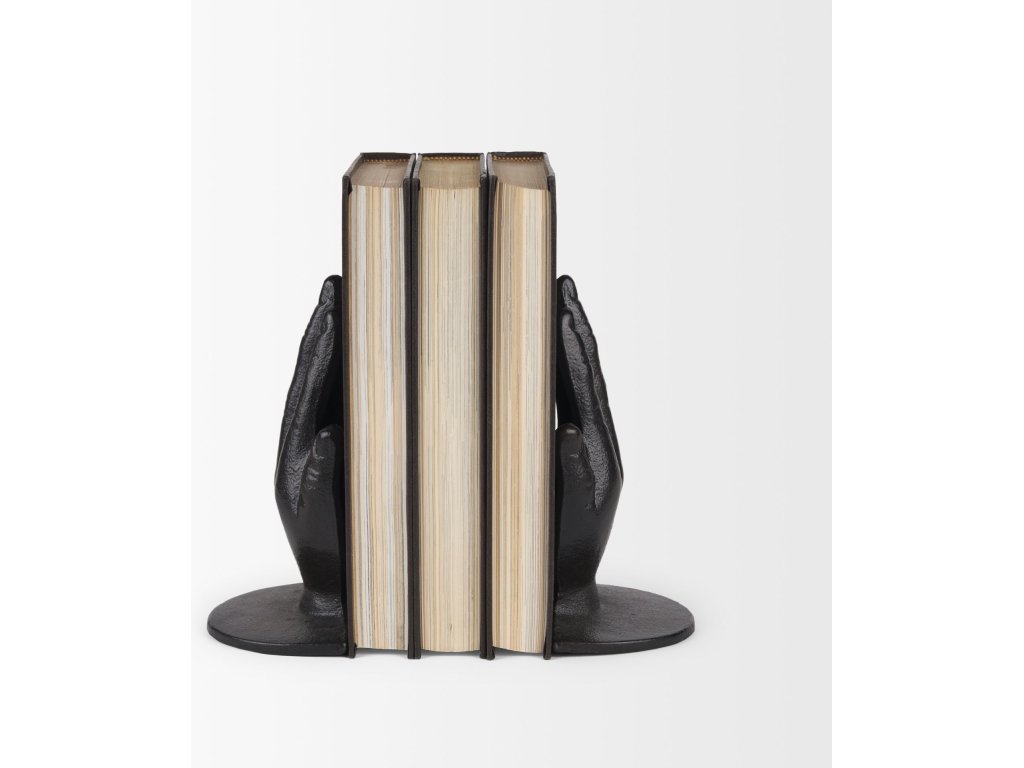 Hands Bronze Cast Iron Book Ends - image 3