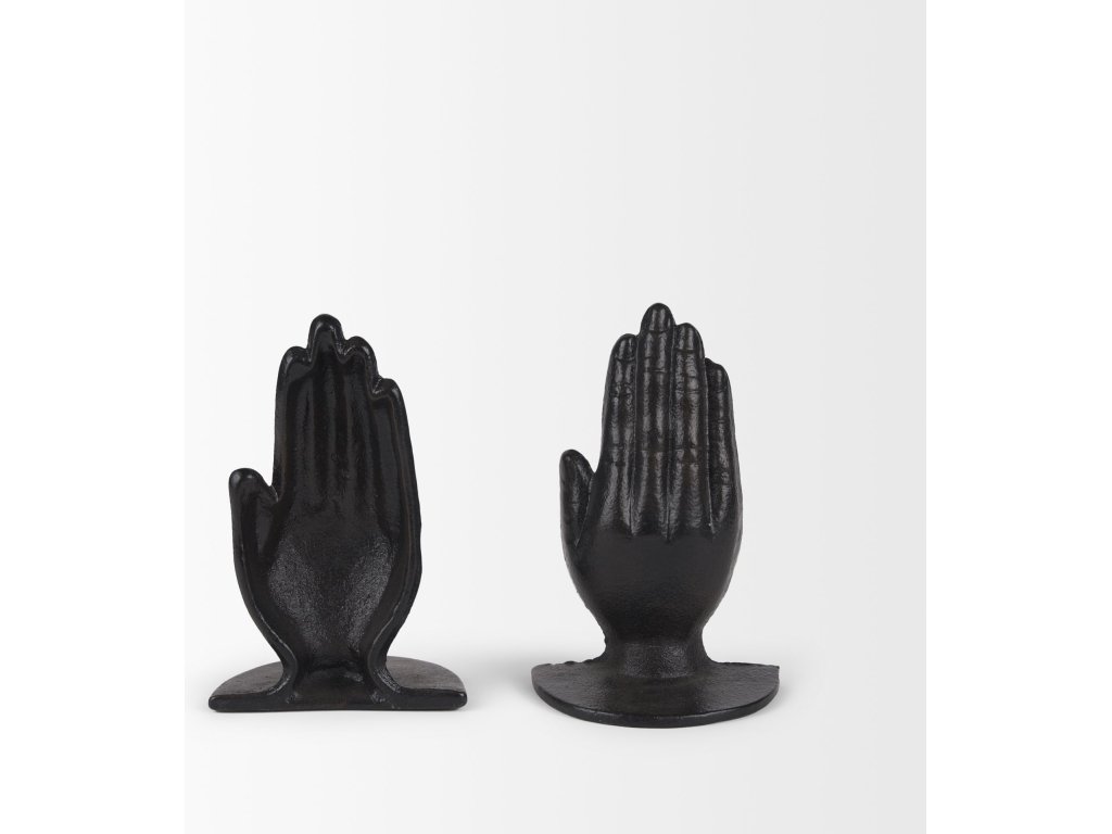 Hands Bronze Cast Iron Book Ends - image 5