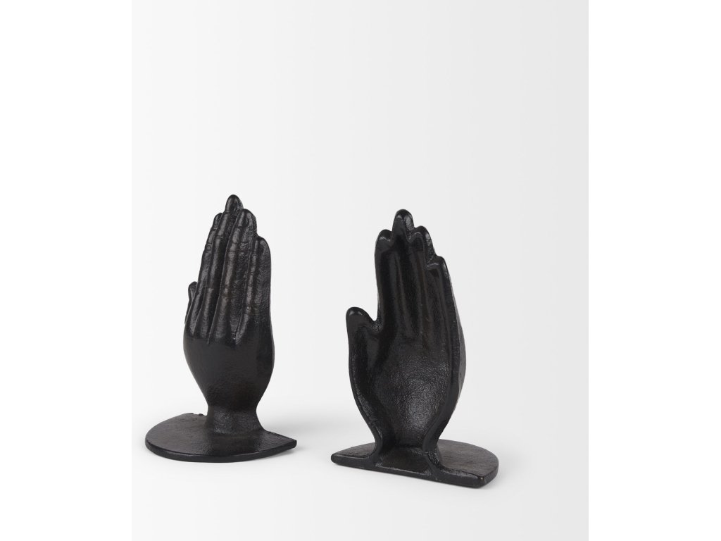 Hands Bronze Cast Iron Book Ends - image 6
