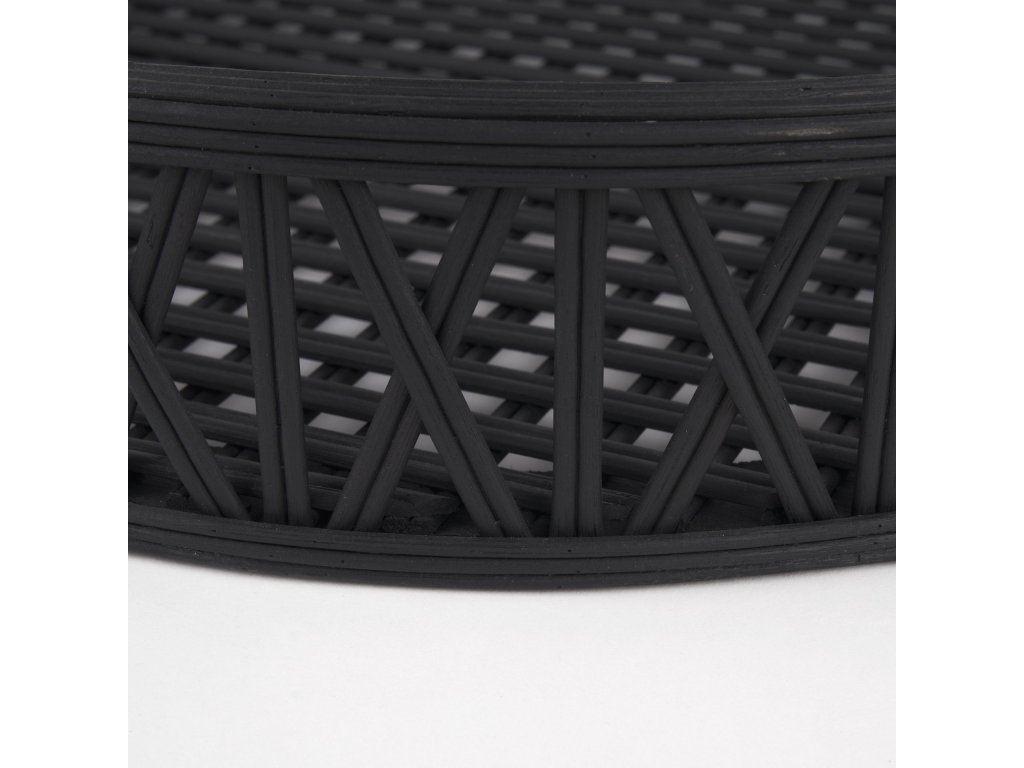 Matte Black Wicker Trays (Set of 2) - image 8
