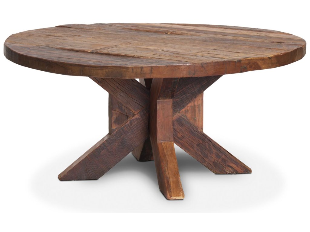 Reclaimed Brown Wooden Coffee Table - main image
