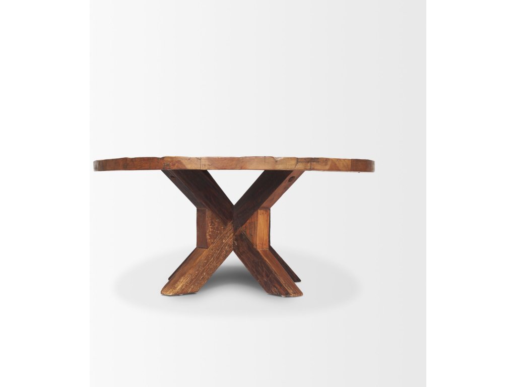 Reclaimed Brown Wooden Coffee Table - image 6