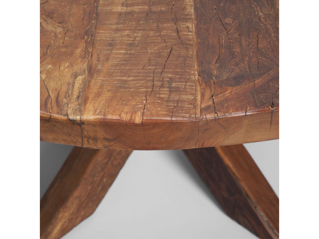 Reclaimed Brown Wooden Coffee Table - image 7