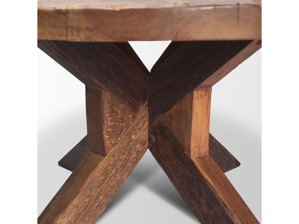Reclaimed Brown Wooden Coffee Table - image 8