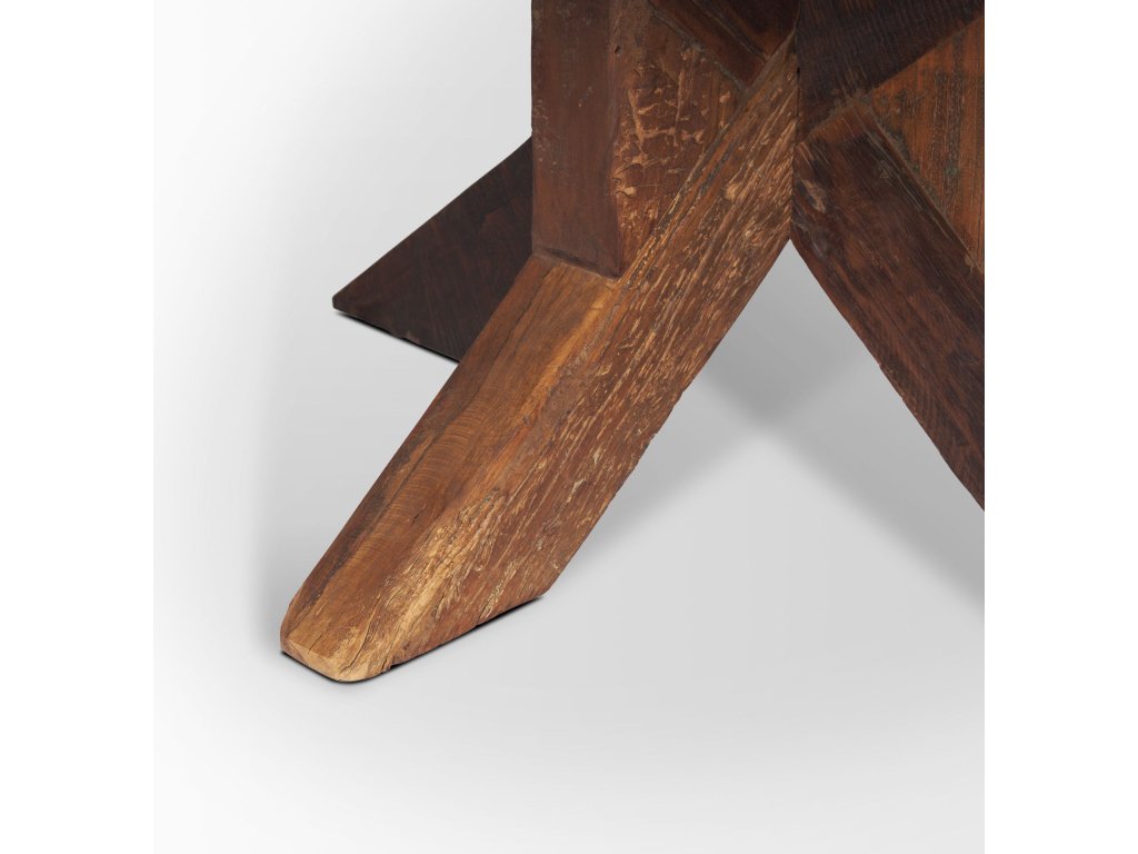 Reclaimed Brown Wooden Coffee Table - image 9