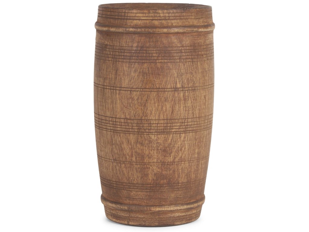 Small Medium Brown Reclaimed Wooden Pot - main image