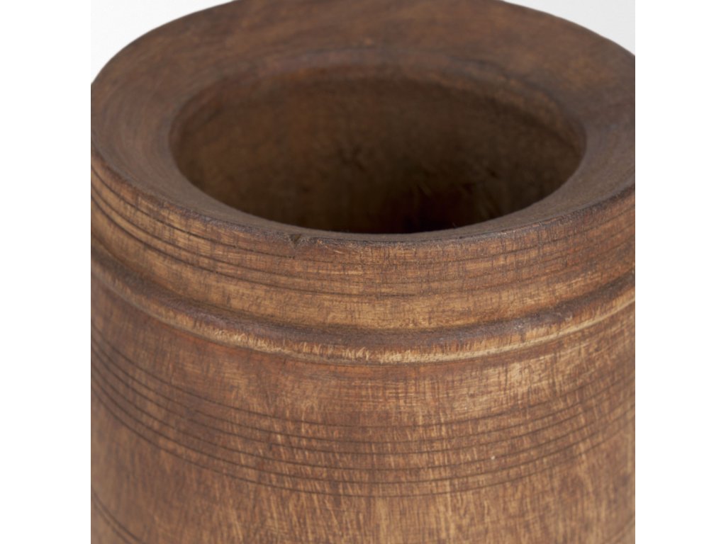 Small Medium Brown Reclaimed Wooden Pot - image 3
