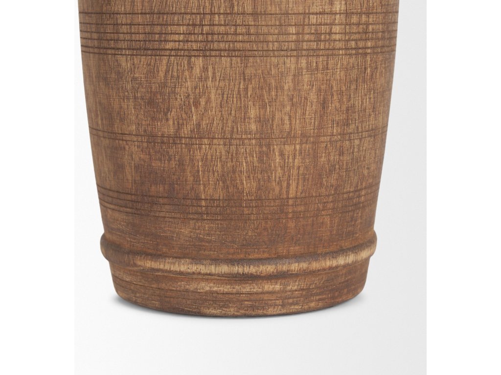 Small Medium Brown Reclaimed Wooden Pot - image 5