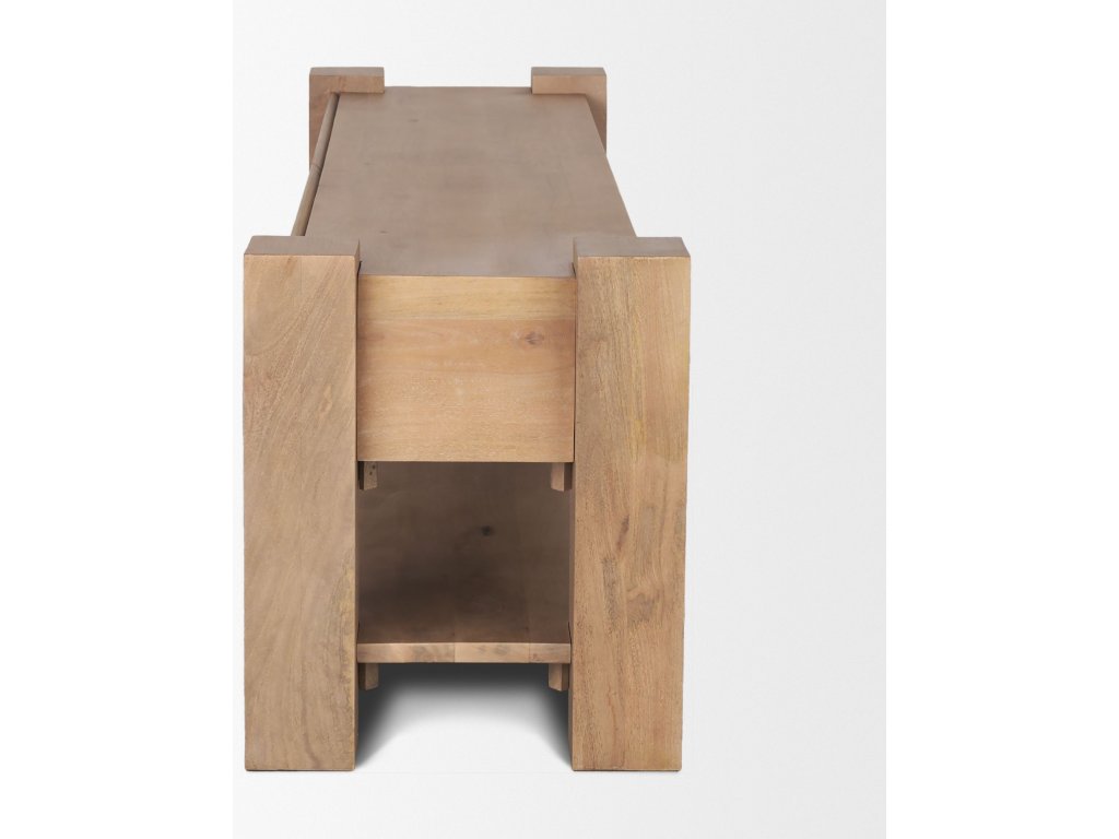 Light Brown Wood Media Console - image 4