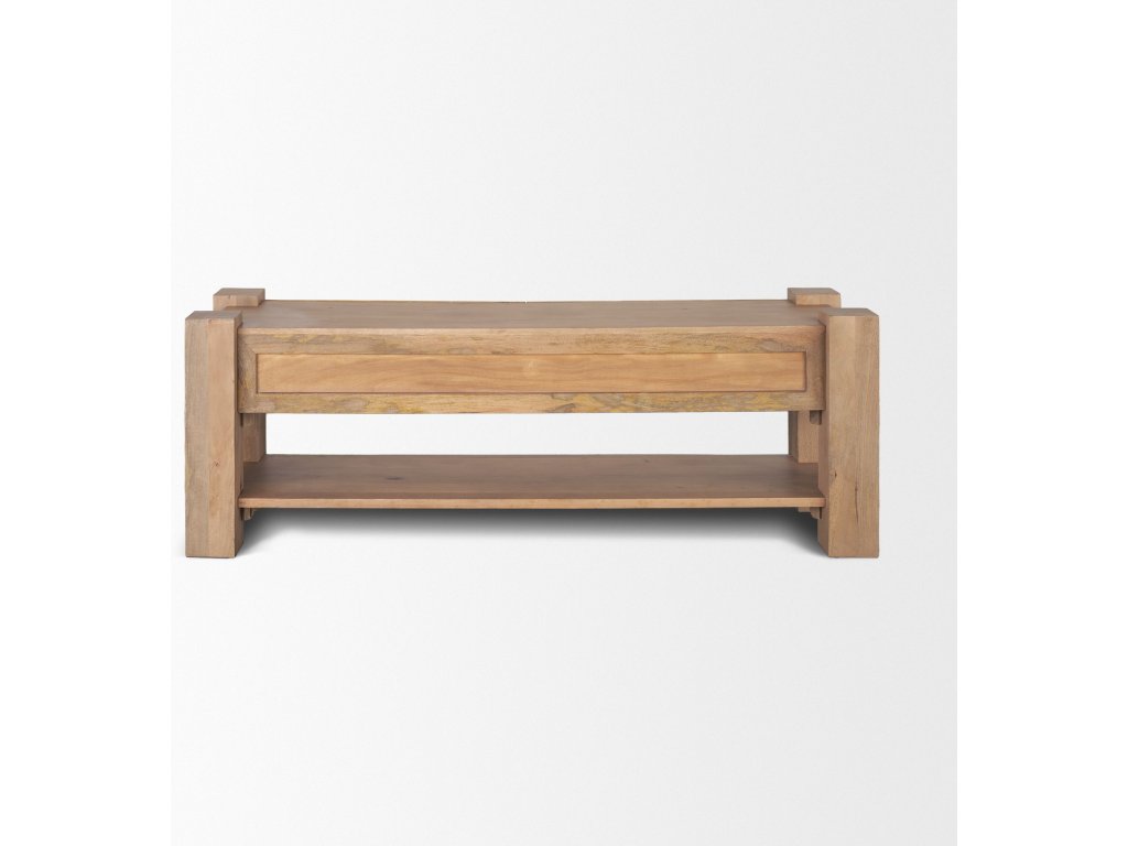 Light Brown Wood Media Console - image 5
