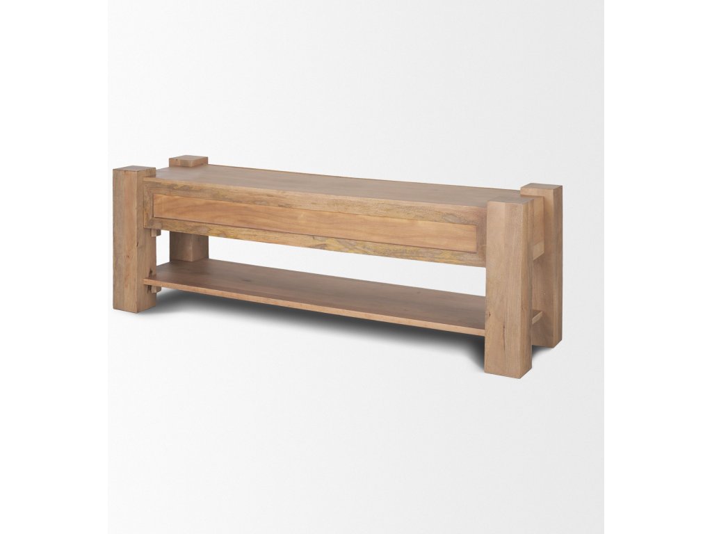 Light Brown Wood Media Console - image 6