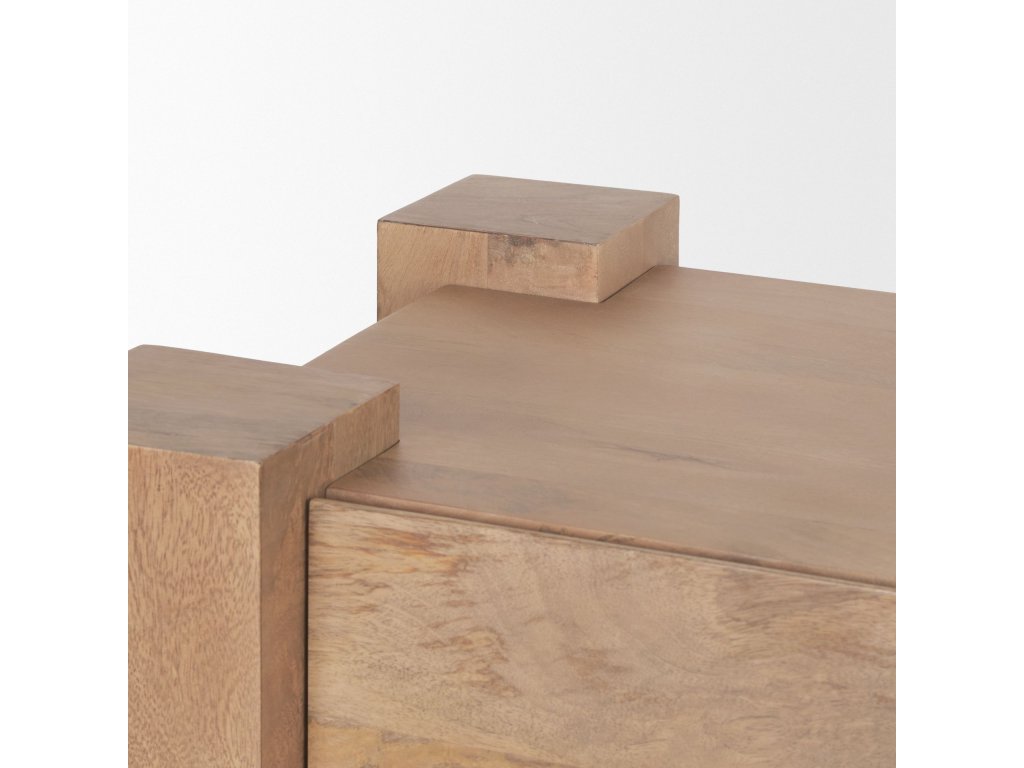 Light Brown Wood Media Console - image 9