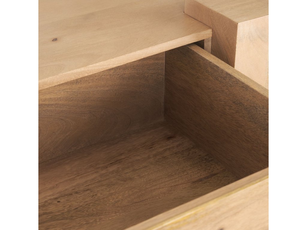 Light Brown Wood Media Console - image 11