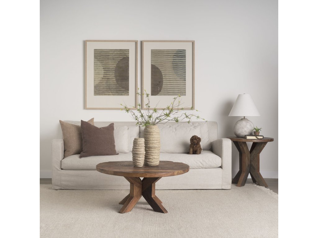 Reclaimed Brown Wooden Coffee Table - image 1