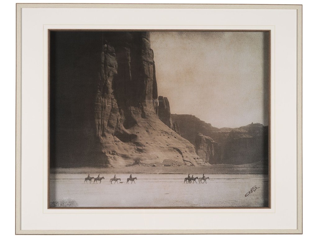 de Chelly by Edward Sheriff Curtis Hand Embelished Framed Photo Art Print Matted under Glass - main image