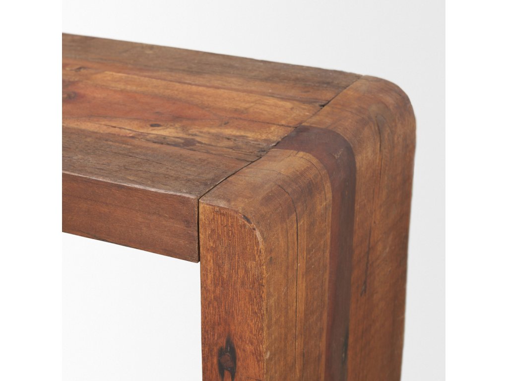Rustic Brown Reclaimed Wood Console Table - image 7