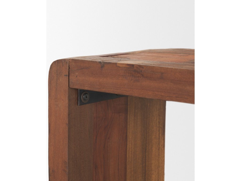 Rustic Brown Reclaimed Wood Console Table - image 8