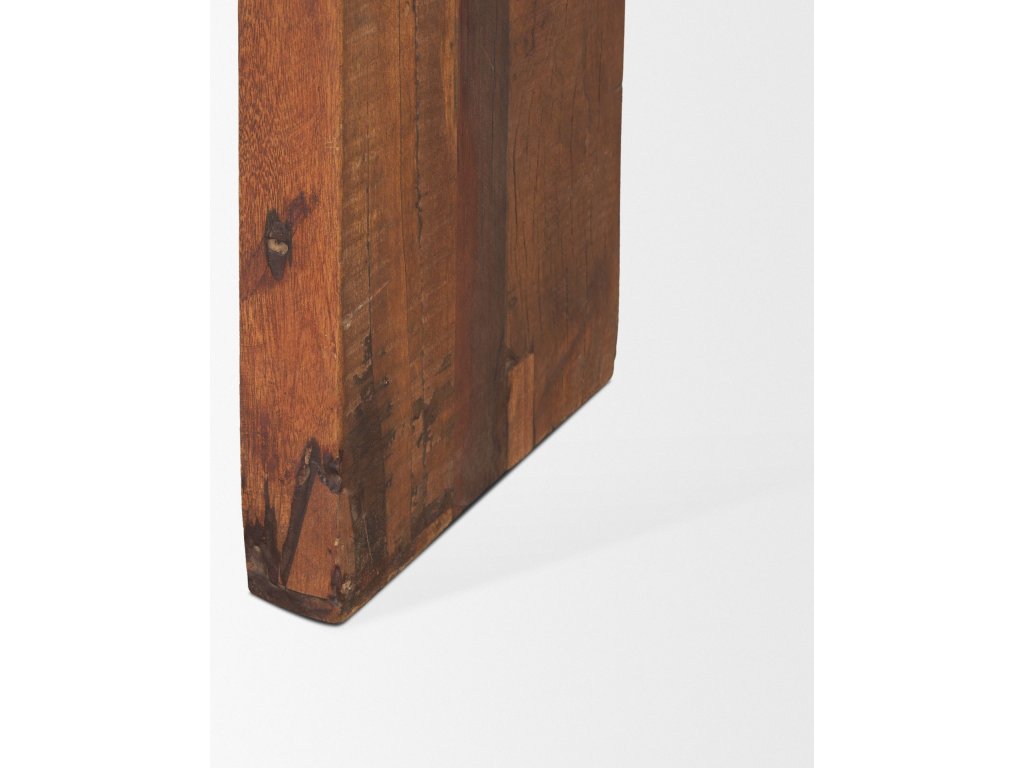 Rustic Brown Reclaimed Wood Console Table - image 9