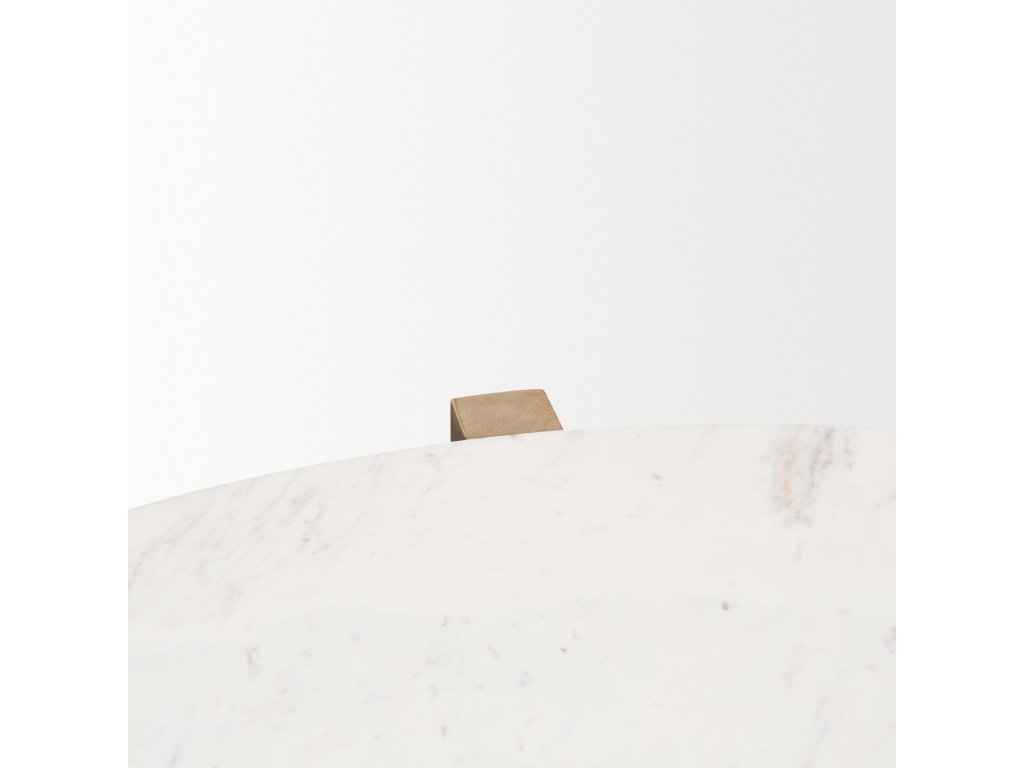 Light Brown Wood w/ Round Marble Top Coffee Table - image 6