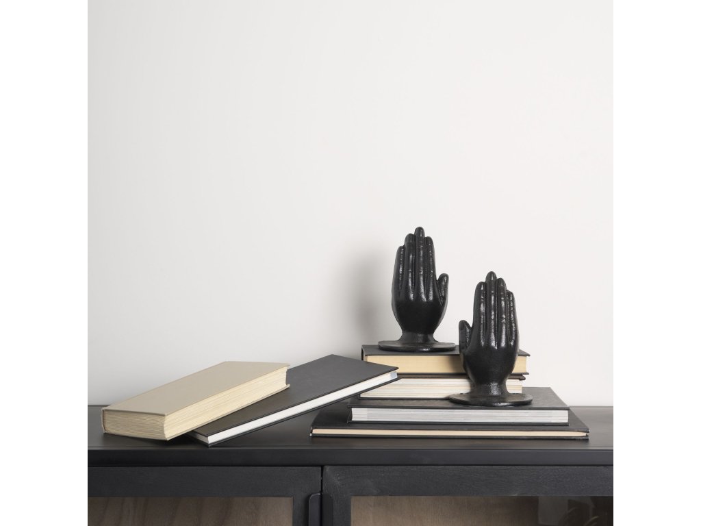 Hands Bronze Cast Iron Book Ends - image 2