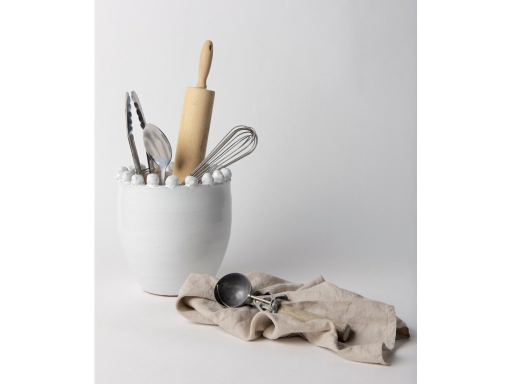 Small Off-White Glazed Vase - image 2