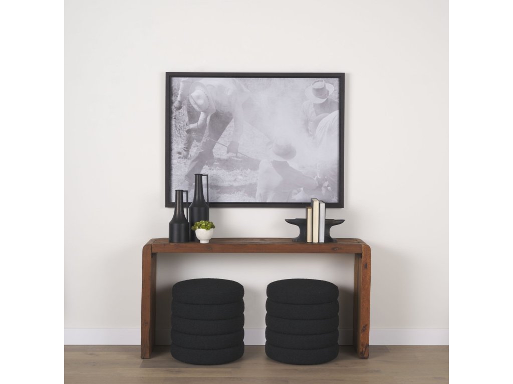 (Set of 2) 12L x 4W Black With Gold Accents Anvil Shaped Bookends - image 1