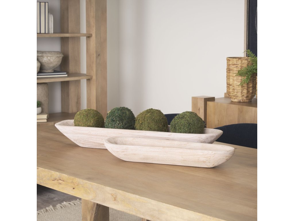 Set of 2 Extra Large Light-Wash Reclaimed Wood Trays - image 1